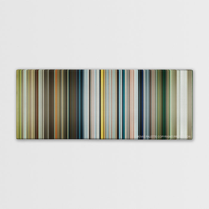 Life of Pi color palette canvas print: thousands of thin vertical stripes of color