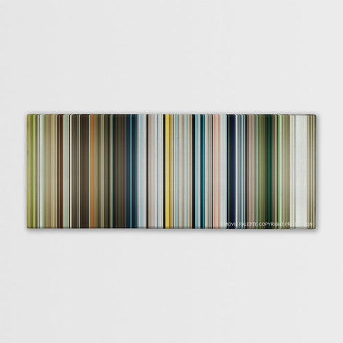 Life of Pi color palette canvas print: thousands of thin vertical stripes of color