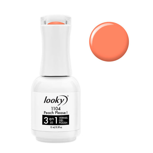Looky Vernis Gel 3 en 1 #1104 Peach Please! (Collection Brisa de Rio)
