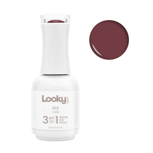 Looky Vernis Gel 3 en 1 #613 Café (Collection Chocolat)