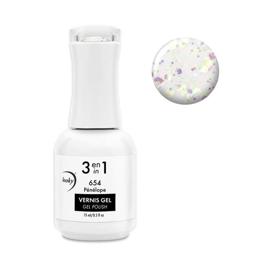 Looky Vernis Gel 3 en 1 #654 Pénélope (Crazy Love) (EXCLUSIVITÉ WEB)