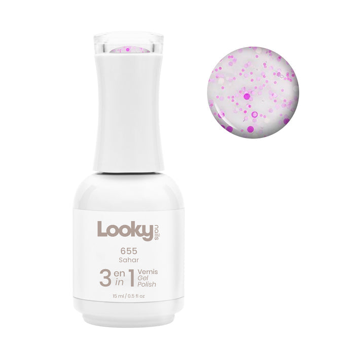 Looky Vernis Gel 3 en 1 #655 Sahar (Crazy Love)