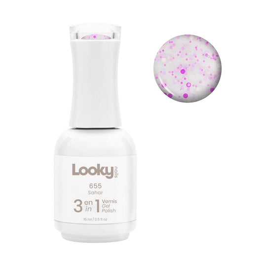 Looky Vernis Gel 3 en 1 #655 Sahar (Crazy Love)