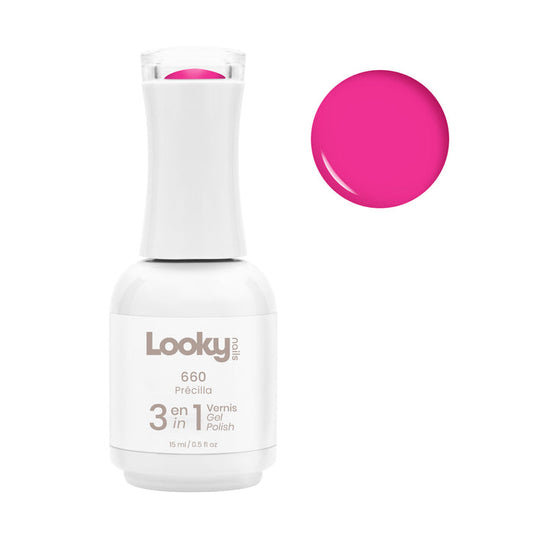 Looky Vernis Gel 3 en 1 #660 Précilla (Crazy Love)