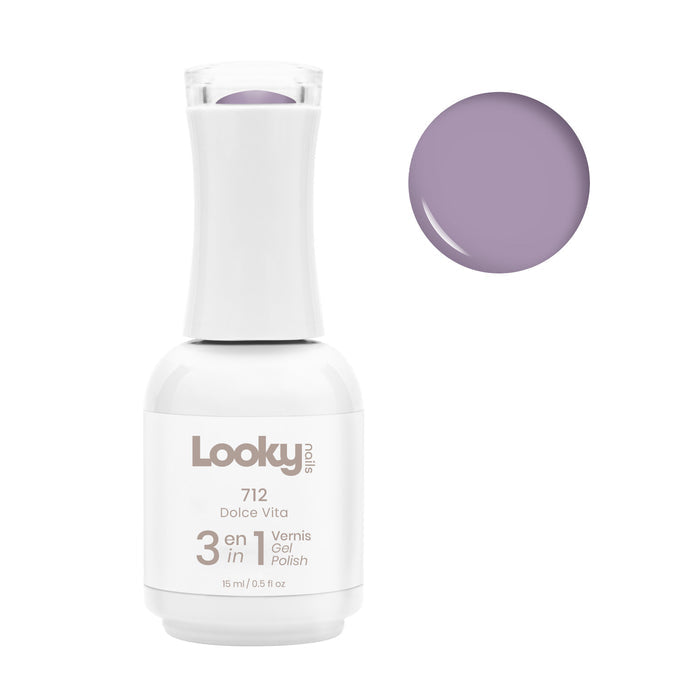 Looky Vernis Gel 3 en 1 #712 Dolce Vita (Collection Été Sarah Couture 2022)
