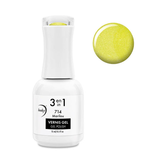 Looky Vernis Gel 3 en 1 #714 Marilou (Collection Disco Fluo) (EXCLUSIVITÉ WEB)