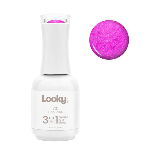 Looky Vernis Gel 3 en 1 #721 Capucine (Collection Disco Fluo)