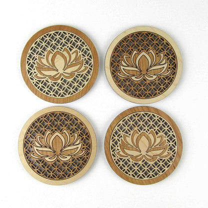 Lotus Shippo Coasters (set of 4)