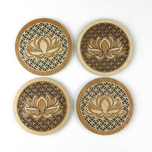 Lotus Shippo Coasters (set of 4)