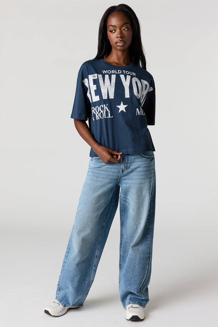 Low Rise Mega Baggy Embroidered Jean
