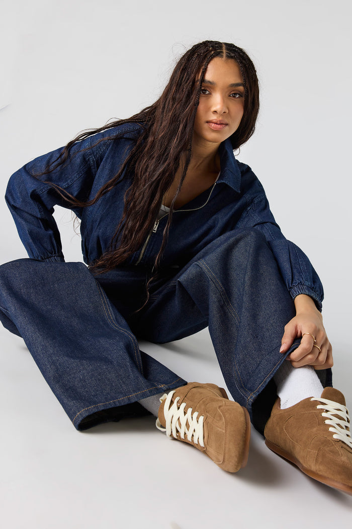 Low Rise Mega Baggy Embroidered Jean