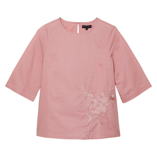 Luminous Flora Blouse (Pink)