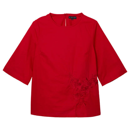 Luminous Flora Blouse (Red)