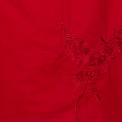 Luminous Flora Blouse (Red)