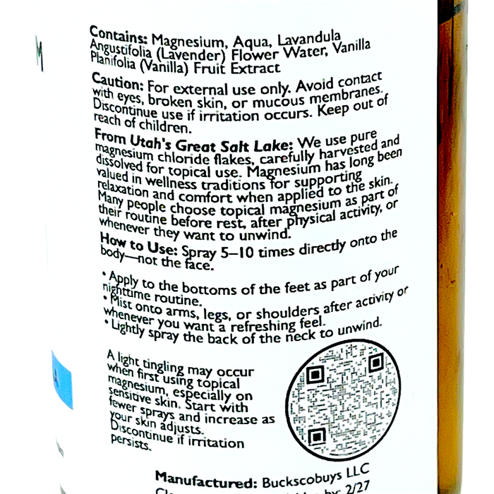 Magnesium Spray - Lavender Vanilla