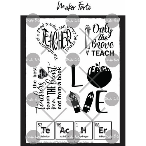 Maker Forte - By Hedgehog Hollow - Clear Stamps  - 6"X8" - Teach From The Heart. Available at Embellish Away located in Bowmanville Ontario Canada.
