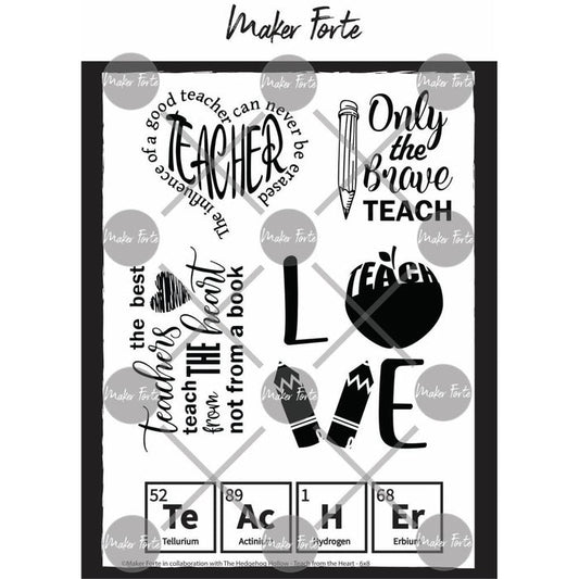 Maker Forte - By Hedgehog Hollow - Clear Stamps  - 6"X8" - Teach From The Heart. Available at Embellish Away located in Bowmanville Ontario Canada.