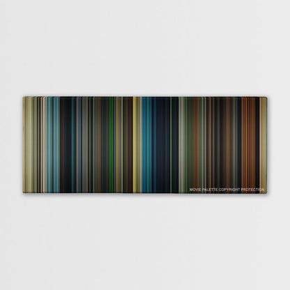 Maleficent color palette canvas print: thousands of thin vertical stripes of color