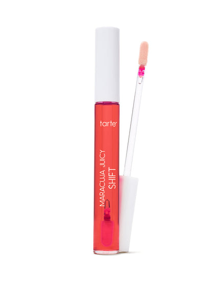 Tarte Maracuja Juicy Shift lip gloss on a white background