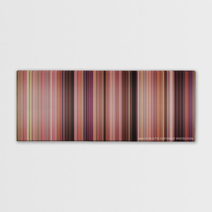 Mean Girls color palette canvas print: thousands of thin vertical stripes of color