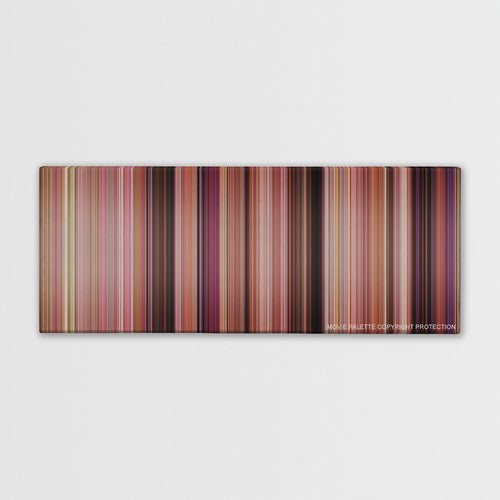 Mean Girls color palette canvas print: thousands of thin vertical stripes of color