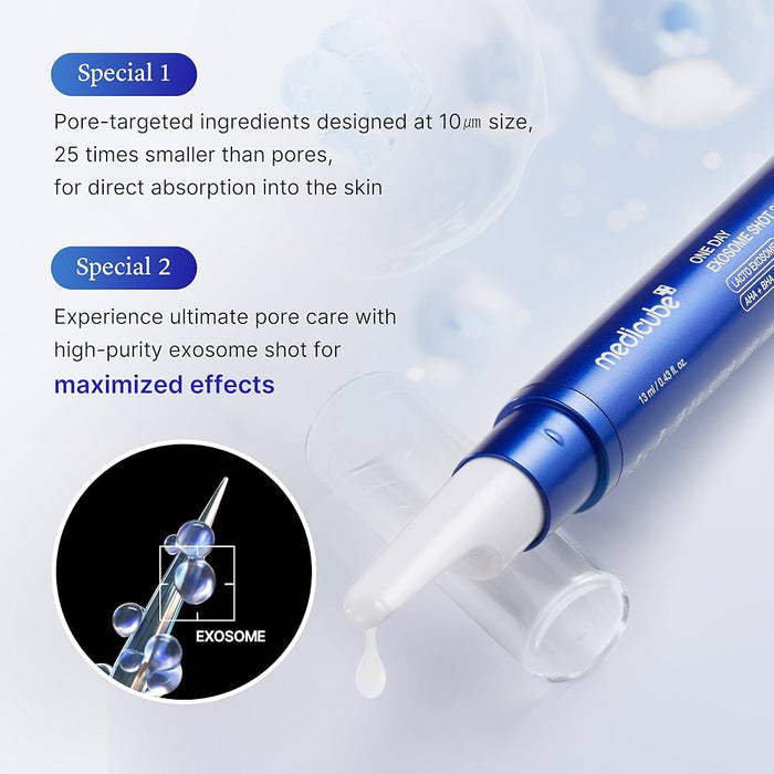 Medicube One Day Exosome Shot Pore Ampoule 25000 13ml أمبولة ميديكيوب إكسوزوم شوت بور وان داي 25000 - Princess Cosmetics Qatar