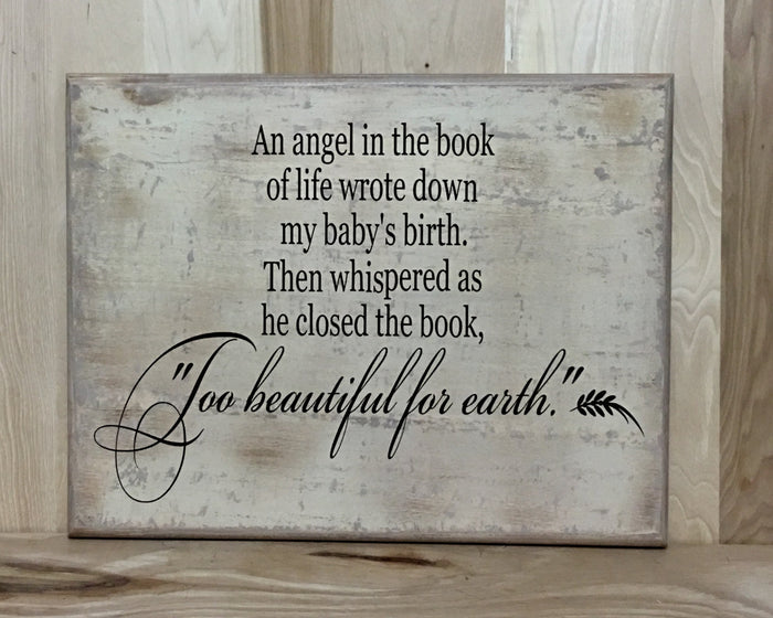 Memorial sign, miscarriage sign