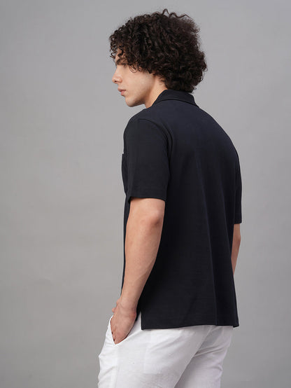 Men's 100% Cotton Polo Pocket T Shirt Navy