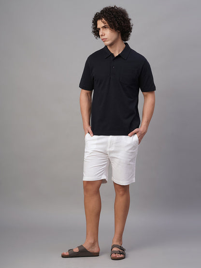 Men's 100% Cotton Polo Pocket T Shirt Navy