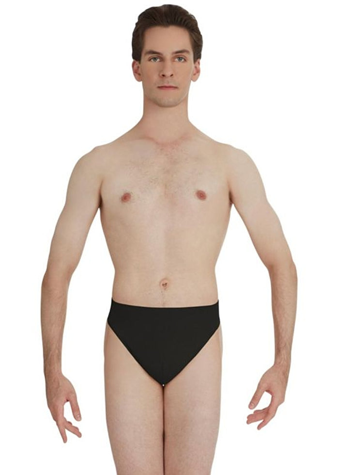 Capezio N26 men's cotton thong dance belt undergarment in black