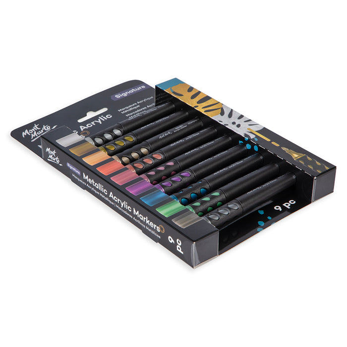 Metallic Acrylic Markers Signature 9pc