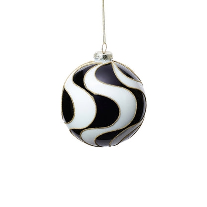 Midnight Flow Glass Ball Ornament
