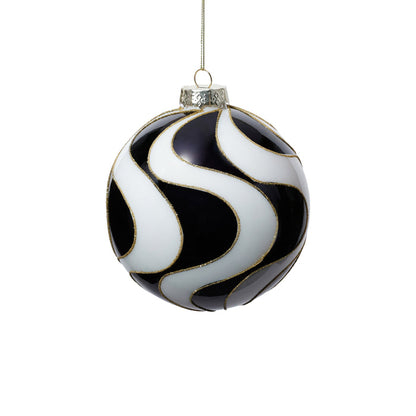 Midnight Flow Glass Ball Ornament