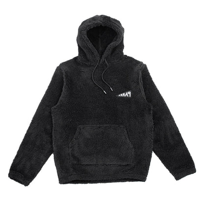 Mirrored Flag Logo Polar Fleece Hooded Pullover (Black)
