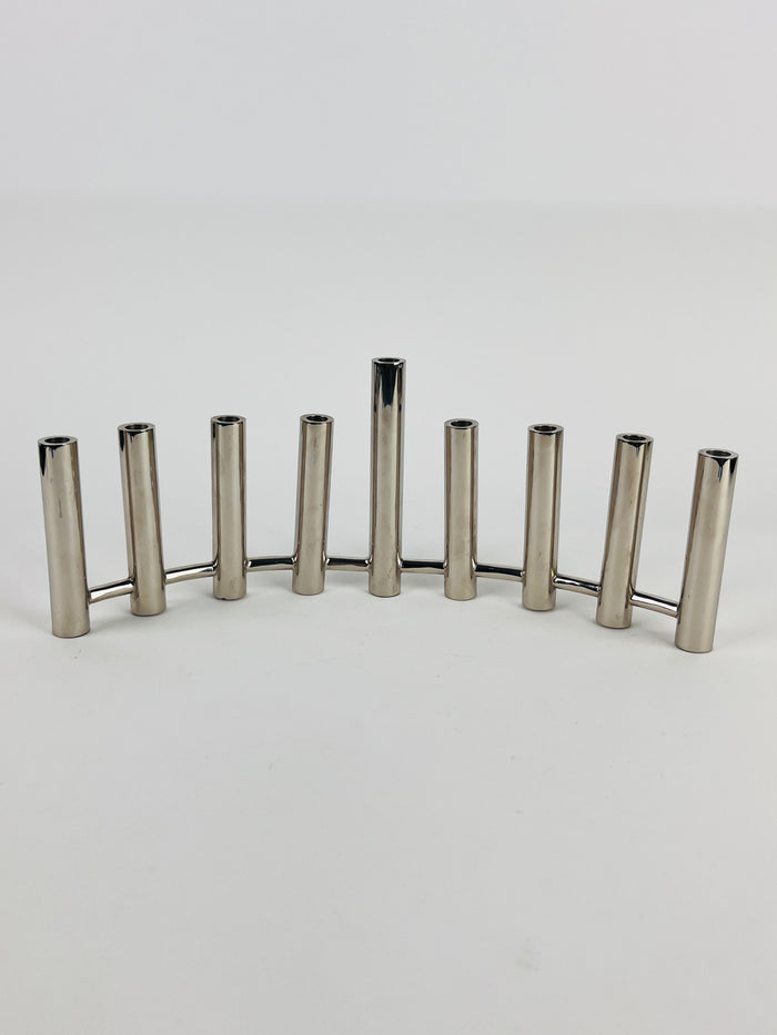 Modernist Chrome Menorah