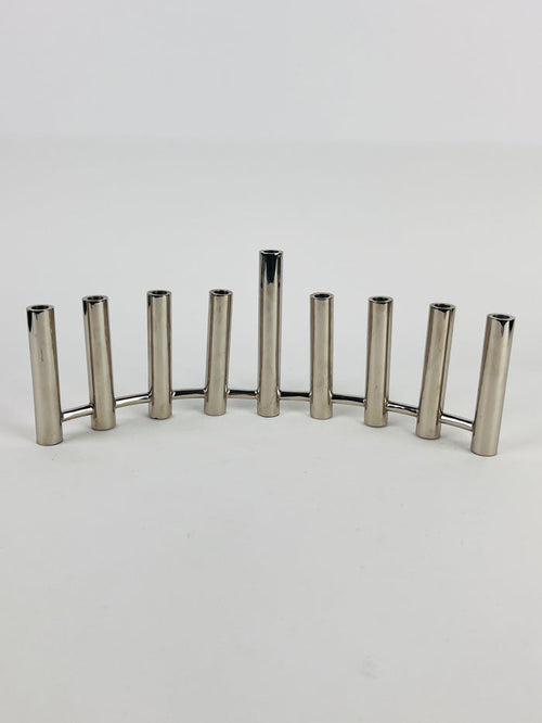 Modernist Chrome Menorah