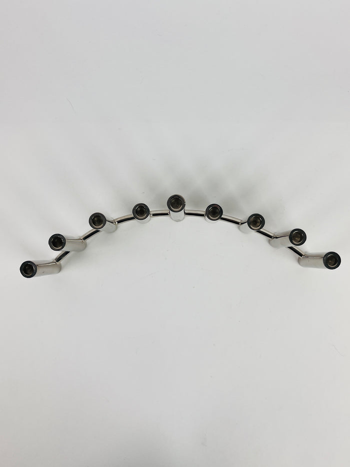 Modernist Chrome Menorah