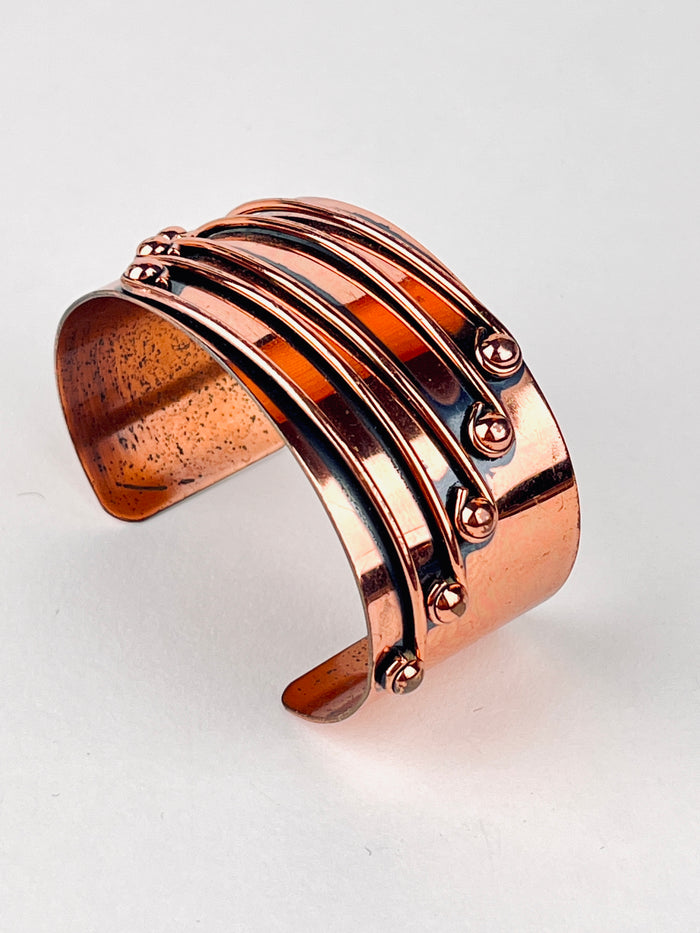Modernist Copper Cuff by Renoir