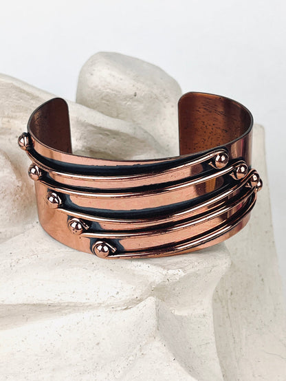 Modernist Copper Cuff by Renoir