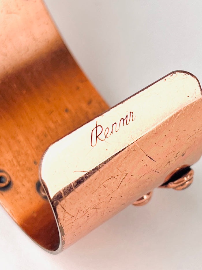 Modernist Copper Cuff by Renoir