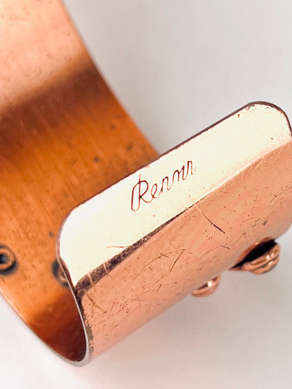Modernist Copper Cuff by Renoir