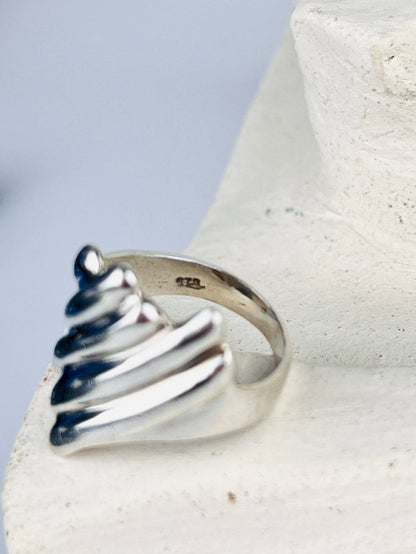 Modernist Sterling Wave Ring