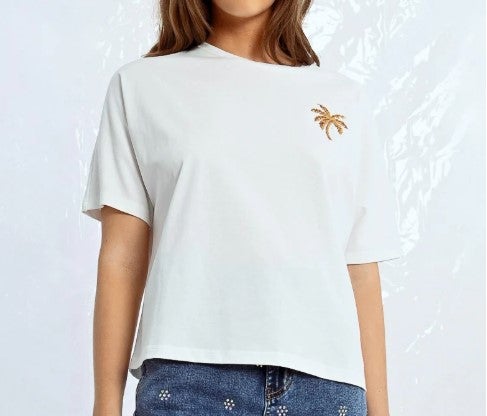 Molly B Palm Tree Tee Top