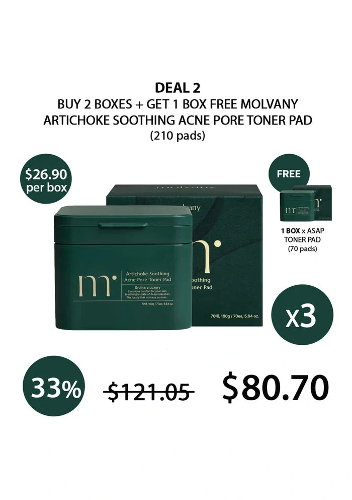 (BUY 2+1 FREE) MOLVANY ACNE PORE TONER PAD