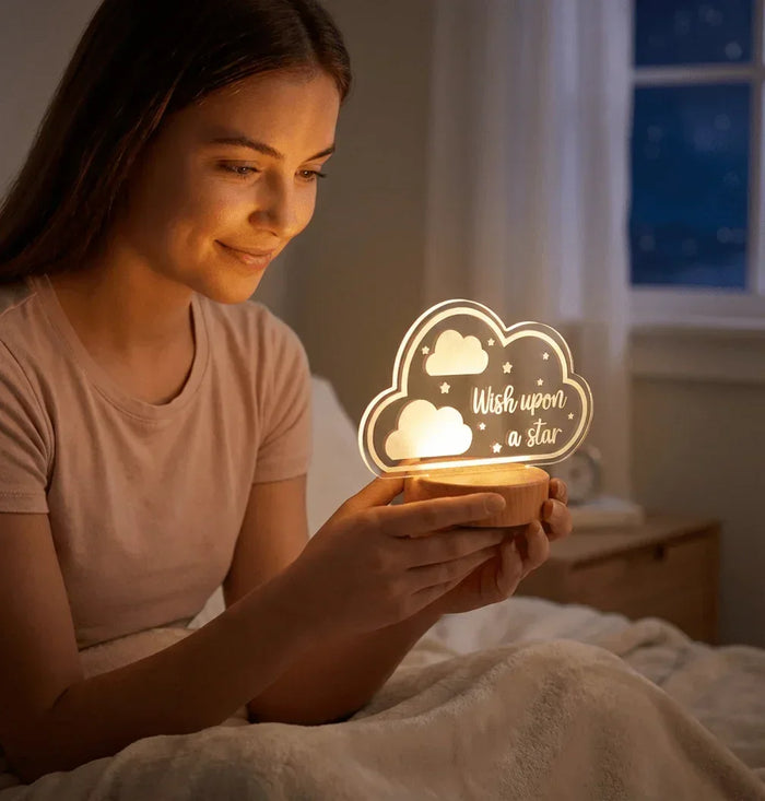 MOON & STARS Wish Upon a Star Night Light - Battery Operated - Happy Bargain Bin