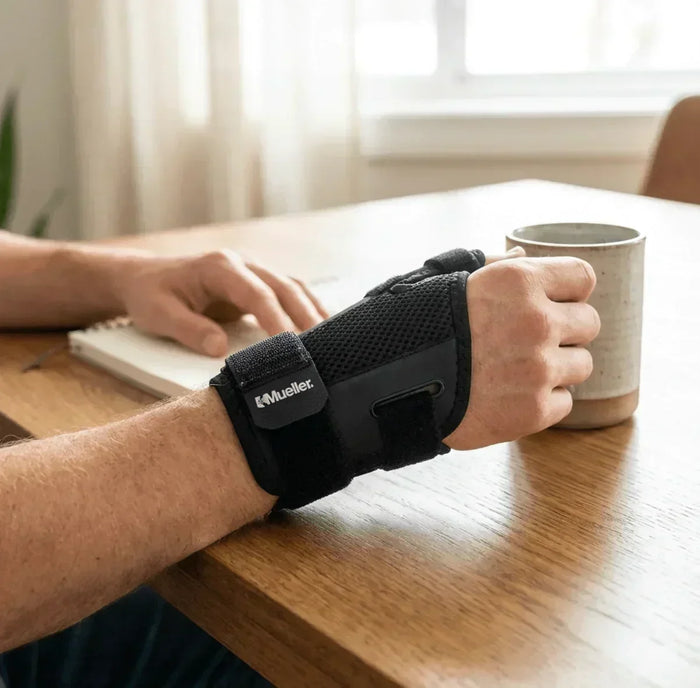 Mueller Reversible Thumb Stabilizer, One Size, Black - Happy Bargain Bin