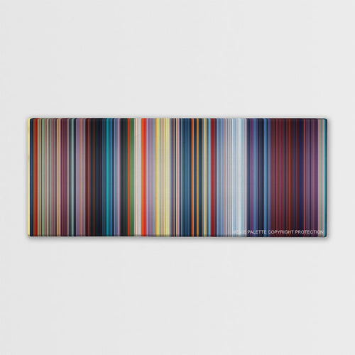 Mulan color palette canvas print: thousands of thin vertical stripes of color