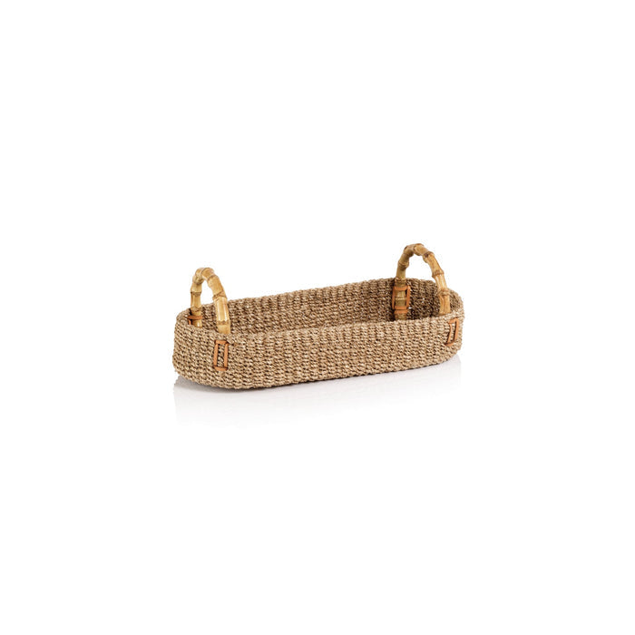Multipurpose Abaca Tray with Bamboo Handles - Trays by Carlyle Avenue