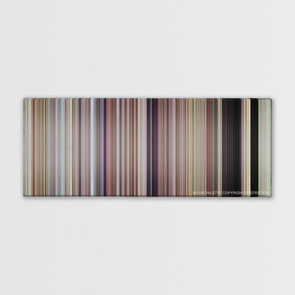 Napoleon Dynamite color palette canvas print: thousands of thin vertical stripes of color
