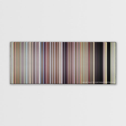 Napoleon Dynamite color palette canvas print: thousands of thin vertical stripes of color